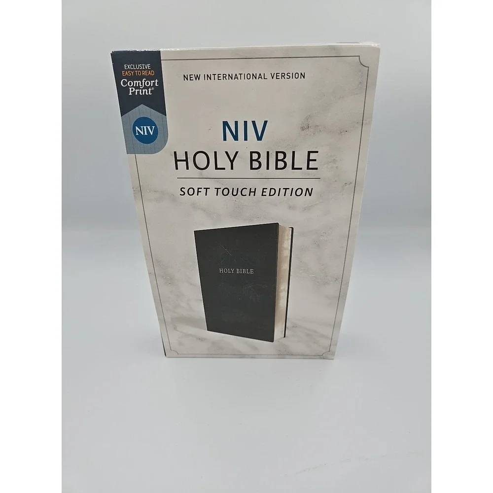 Holy Bible New International‎ Version Black Leathersoft 7.5 Font Size Soft Touch